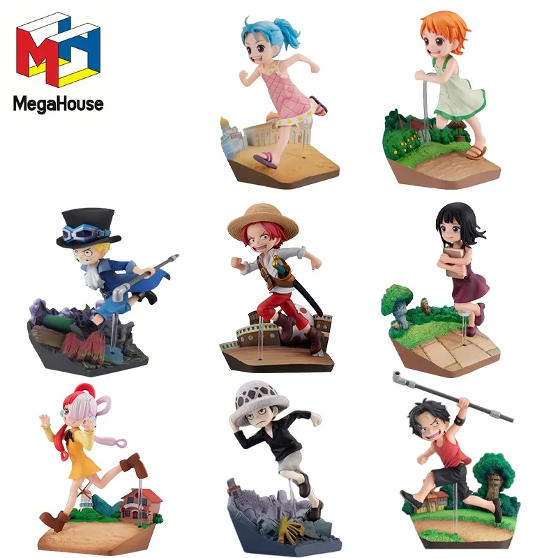 Mega House Original One Piece Anime Figur Nami Roronoa Zoro Shanks Sabo RUN! LAUF! LAUF! Actionfigur