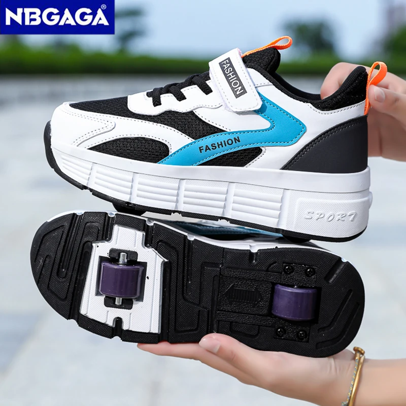 

Two Wheels Children's Ultra Lightweight Roller Skate Shoes For Kids Boys Girls Outdoor Fashion Sports Walking Shoes