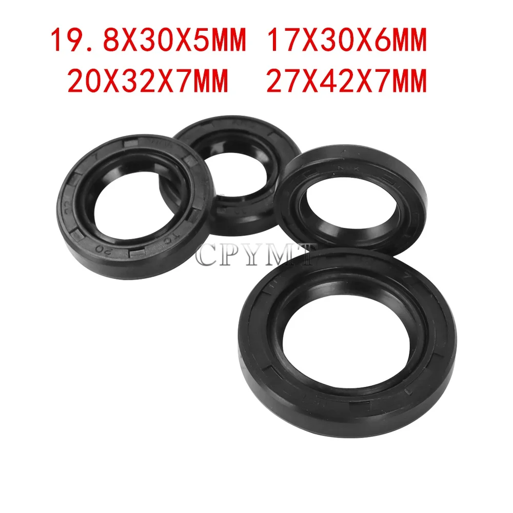 19.8x30x5/17x30x6/20x32x7/27x42x7 Engine Oil Seal Dust Cover Kit Fit For GY6 49CC 50CC 139qmb Scooter Moped ATV