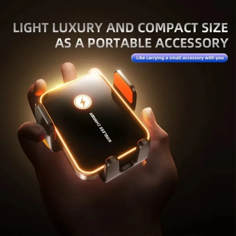

Automatic Clamping Wireless Charging Car Phone Air Vent Mount Fast Charging Stable Anti Shake For iPhone Android Smartphone