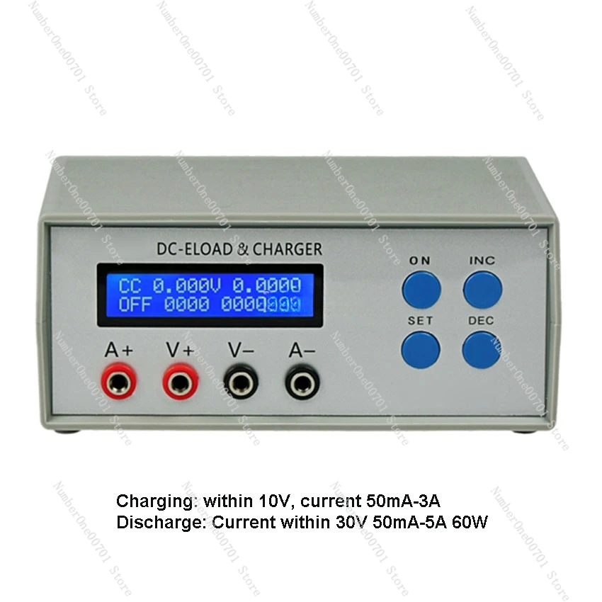 EBC-A05+ Battery Capacity Tester Mobile Power Charging Head Tester Electronic Load Charge 10V50mA-3A Discharge 30V50mA-5A 60W