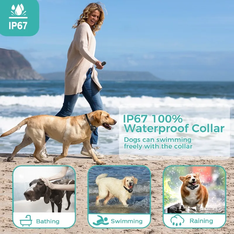 3 In 1 Rechargeable Remote Pet Training Collar For Remote Dog Training Anti-bark Correction Collar