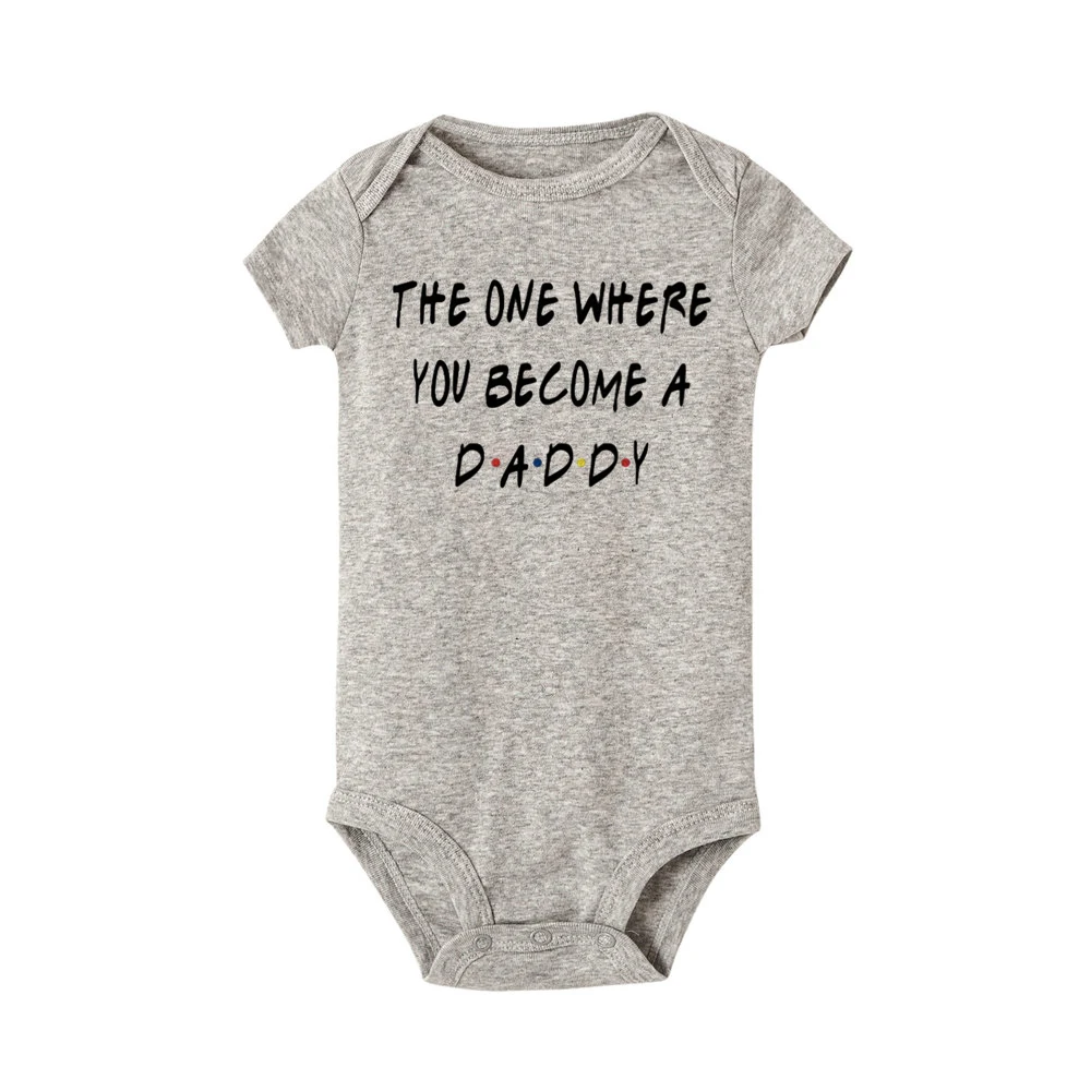 Pregnancy Announcement Friends Newborn Bodysuit Baby Infant Toddler Jumpsuit We Become Parents Baby Clothes Gifts for New Parent