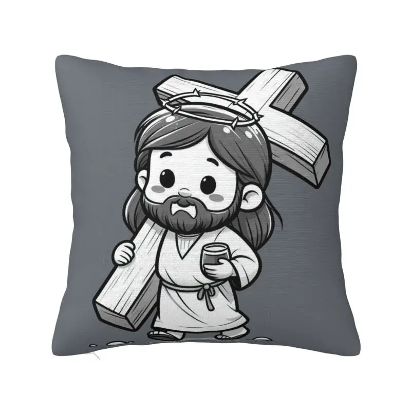 Custom Christ The Redeemer Cushion Cover 3D Printing Jesus Square Throw Pillow Case for Sofa Pillowcase Decoration