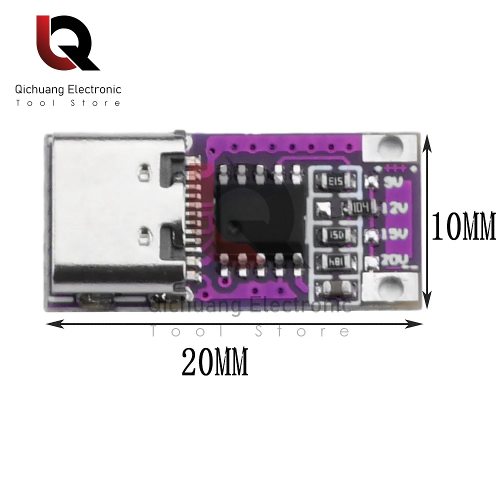 PD/QC2.0 3.0 Decoy Board Fast Charging Protocol Deception Boost Aging Test Trigger Module Type-c Output 5V/9V/12V/15V/20V