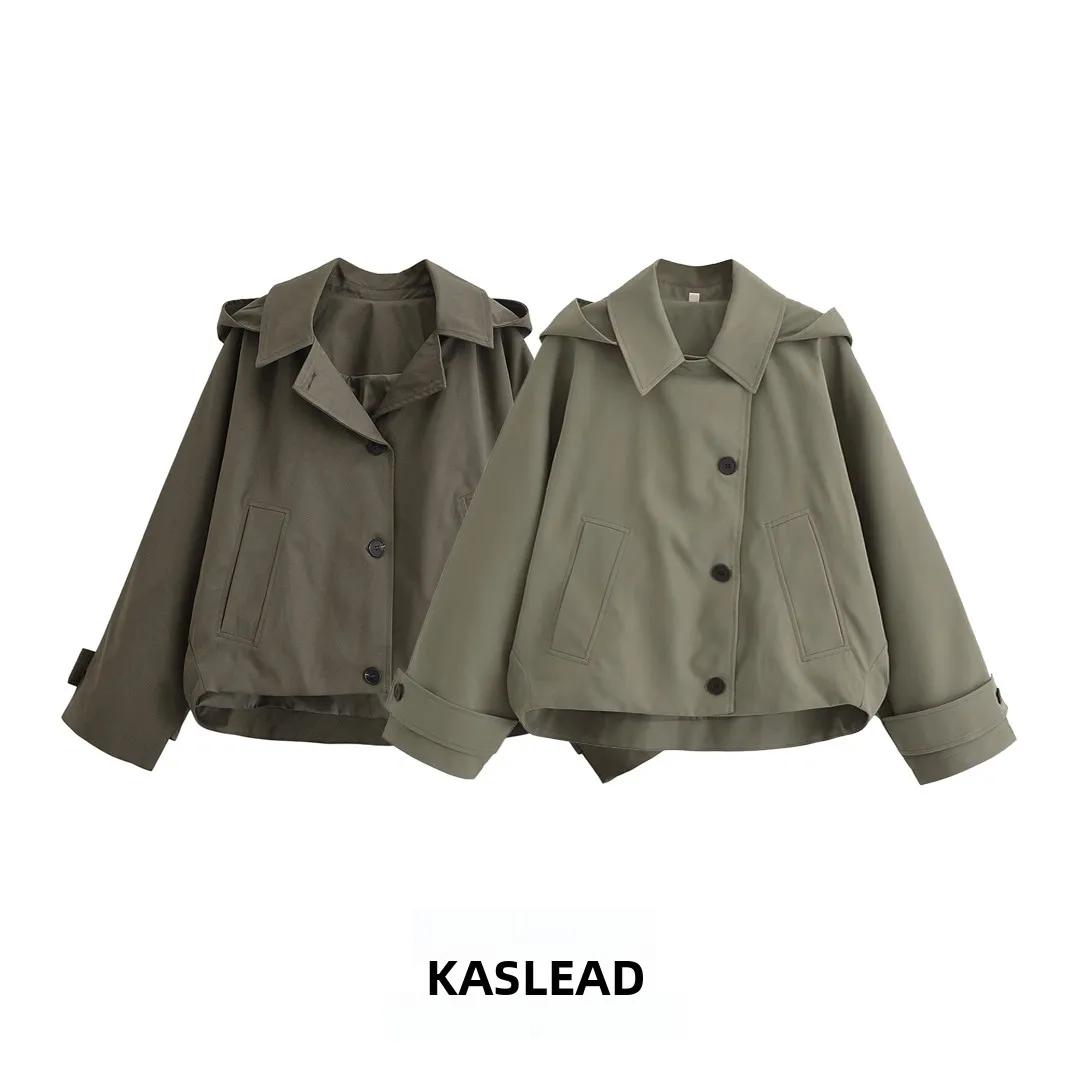 

KASLEAD Новый модный коврик с капюшоном, женский плащ Jaet Street Sle из полиэфирного волокна, осенняя коллекция 00%