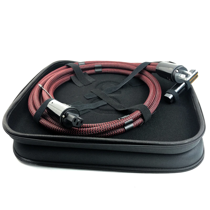 FireBird Power Cable EU / US Plug High Current Low-Z / Noise-Dissipation 3-Pole HiFi Audio AC Power Cord with 72V Battery