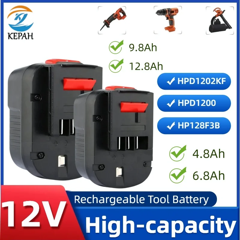 

4800/6800/9800/12800mAh 12V For Ni-MH Drill Tools Battery A12 A12EX FSB12 FS120B A1712 HP HP12 Rechargeable Battery