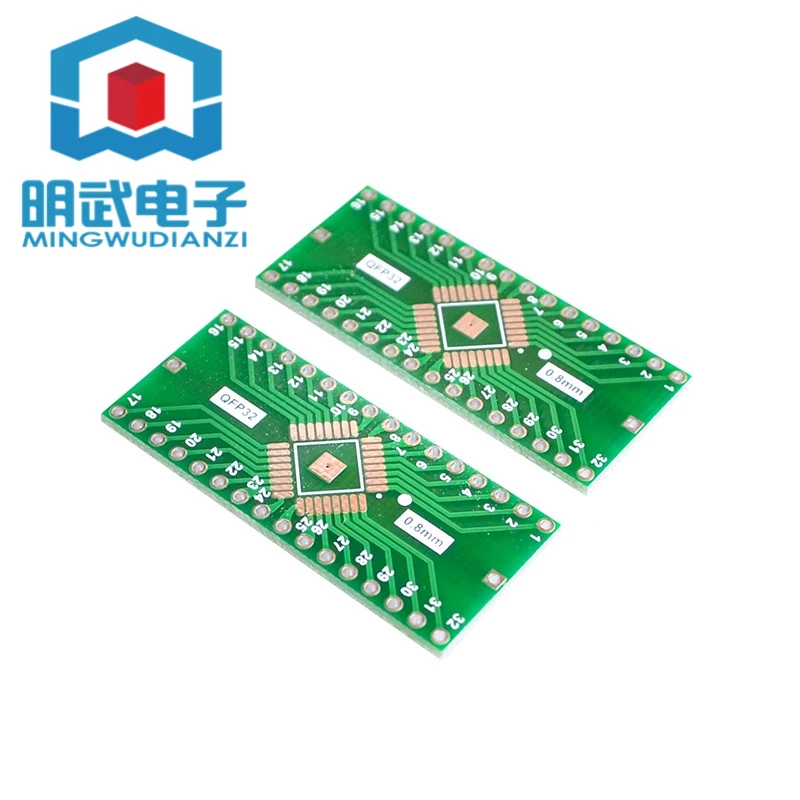 QFP32 To DIP32 TQFP LQFP EQFP Adapter Board 0.8mm Pin Spacing Decoupling Filter