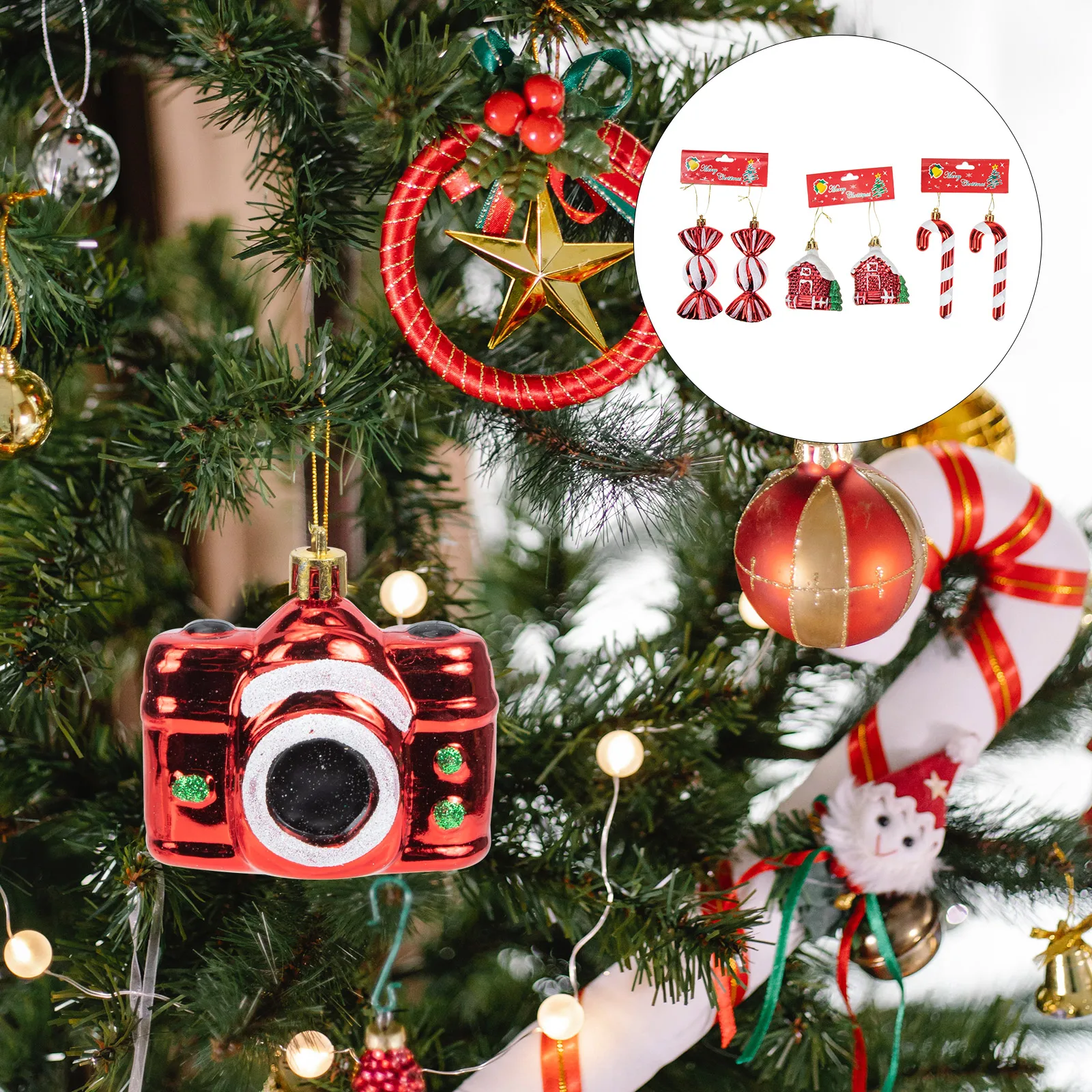 

Decoration Plastic Hanging Decorations Outdoor Christmas Trees Decorative Pendants、