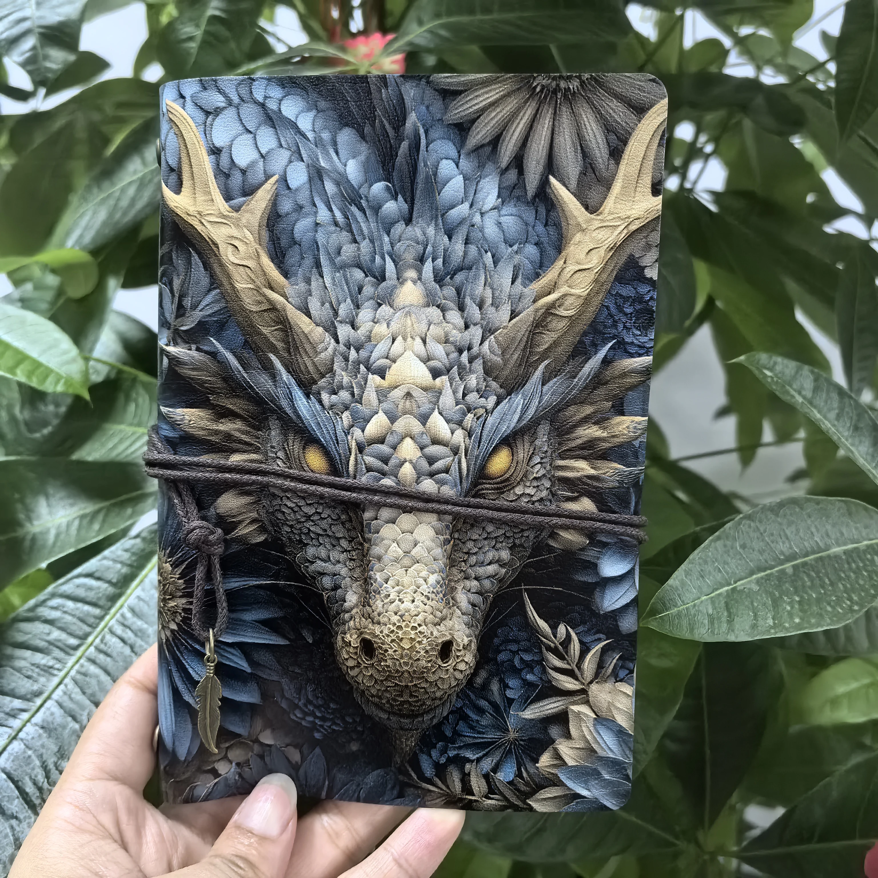 Vintage Leather Journal Notebook - Блокнот-дневник из искусственной кожи с принтом
