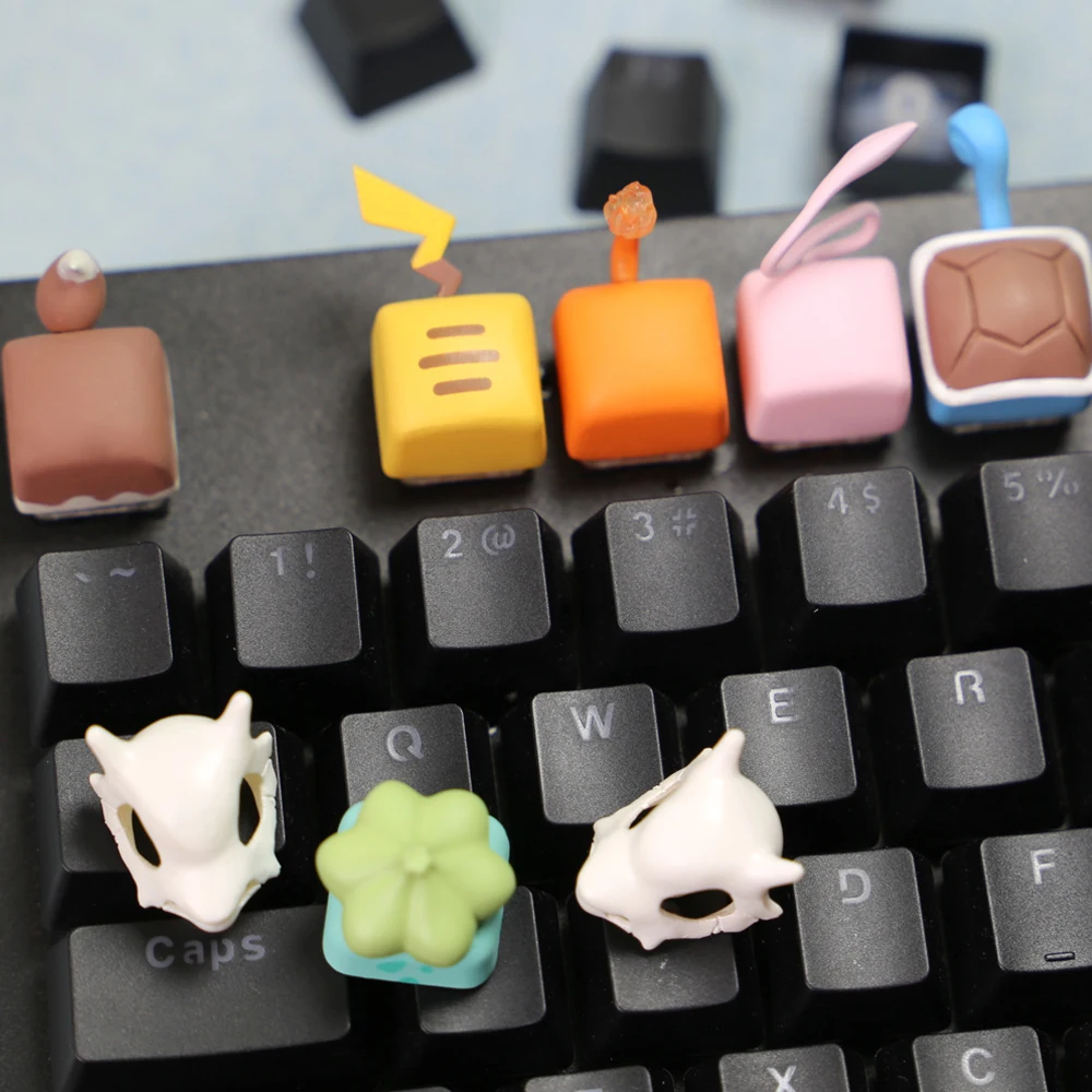 1pc Cartoon Personality Tail Gaming Keycap Elves Keycaps festival gift For Cherry MX Mechanical Keyboard Key Cap