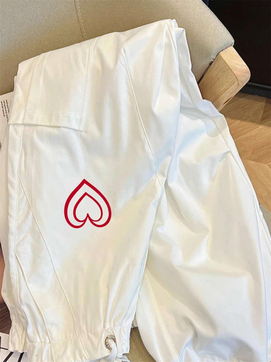 Pantalon de travail en Dstring imprimé pour hommes et femmes, sensation haut de gamme Unique, décontracté, ample, polyvalent, jambes larges, pour les déplacements