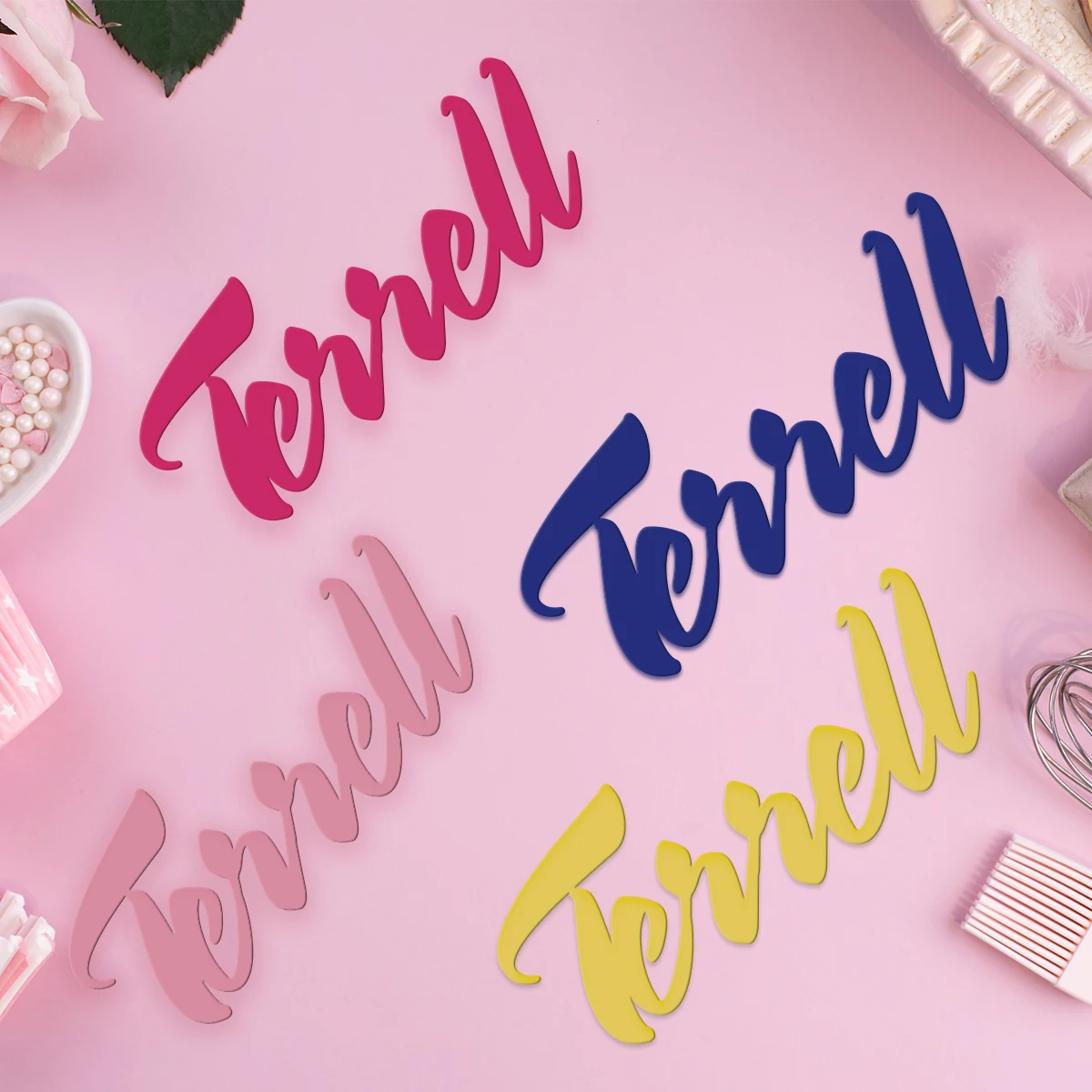 1PC Teiiell example Personalized Name Door Sign Laser-Cut Sign Classic Style Sign Suitable For Bedroom Room Decor