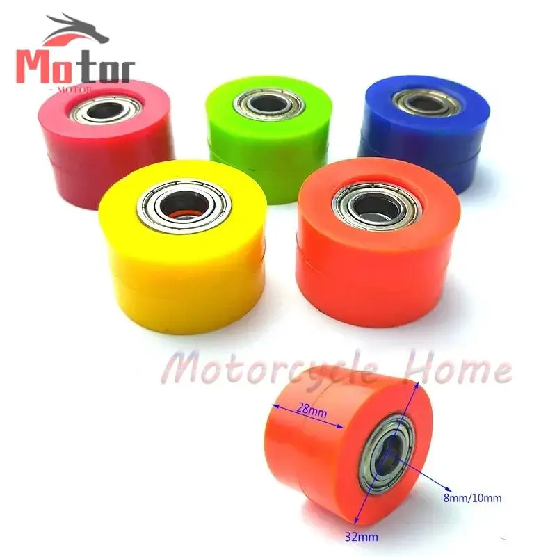 8 مللي متر 10 مللي متر محرك سلسلة الأسطوانة بكرة عجلة المنزلق الموتر عجلة دليل ل دراجة عادية إندورو دراجة نارية موتوكروس ATV CRF CR XR #2