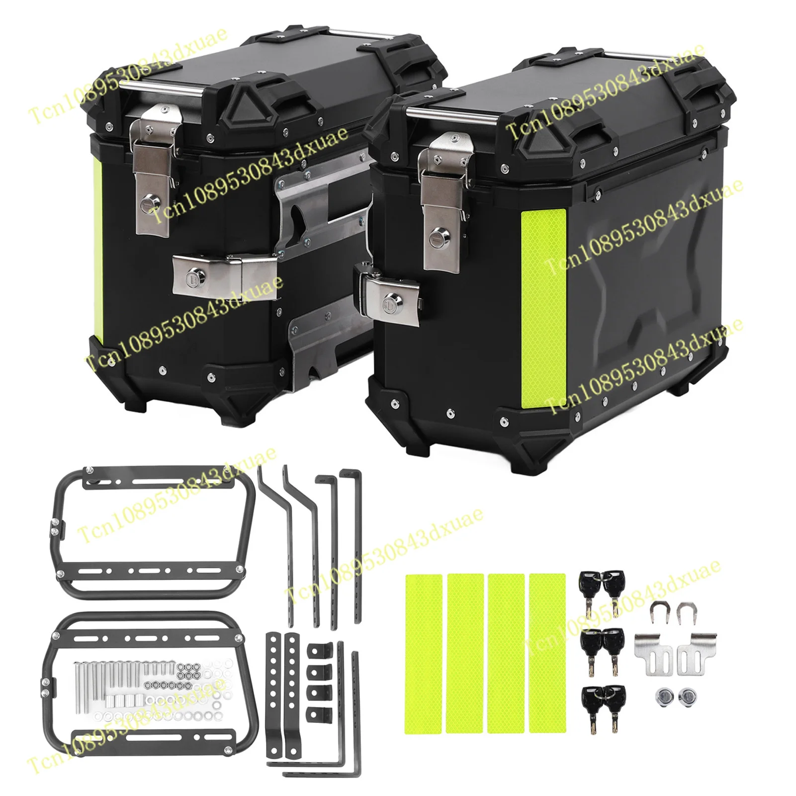 Motorcycle Side Saddlebag Box Motorcycle Side Case Water Resistant with Security Lock and Handle for Scooter for Helmet Luggage
