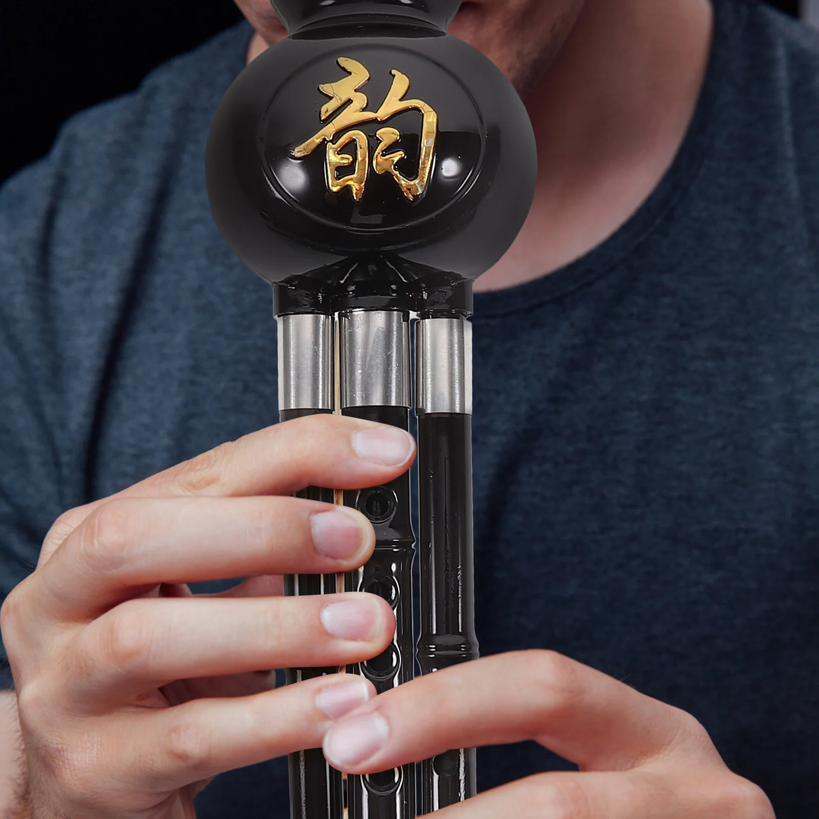 

C -Hole Hulusi Durable Easy to Learn Use Portable Elegant Sound Chinese Ethnic Instrument for Beginners Practice