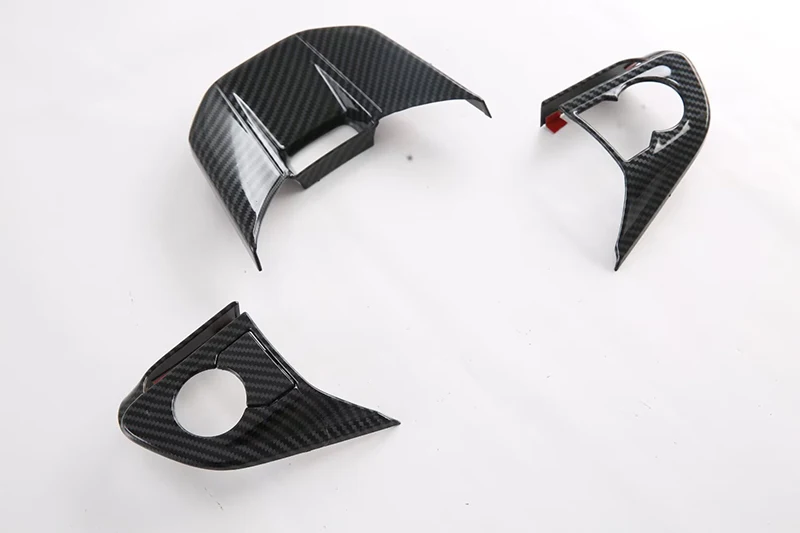 For Toyota VELOZ 2022 2023 2024 2025 Carbon Fiber Style Steering Wheel Panel Cover Bezel Trim Insert Badge Molding Garnish