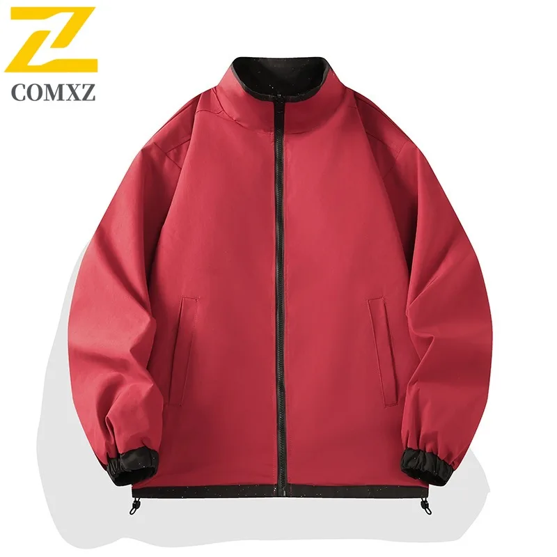 

COMXZ Douyin, Лидер продаж, двусторонняя куртка со звездным небом, мужская куртка, новинка 2025, весна-осень, свободная куртка для пар, рабочая одежда с двойной молнией, пальто