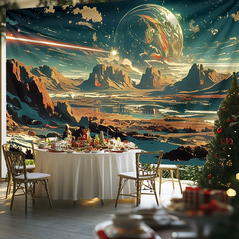 

1 шт. гобелен «Вселенная звездное небо и луна» — полиэфирная ткань, можно стирать в машине, подходит для спальни, украшения гостиной