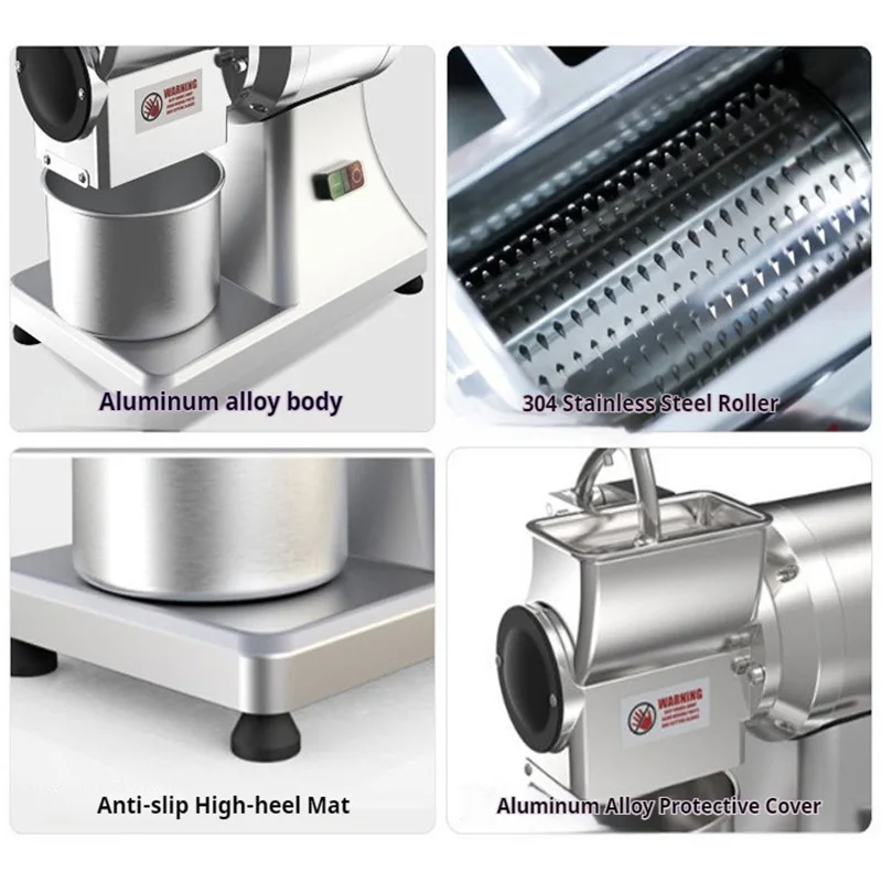 550 واط مبشرة الجبن الكهربائية التقطيع فتات الخبز التجارية مطحنة الزبدة غرامة لمعدات المطبخ السكر البني الجاف 40 كجم/ساعة #4