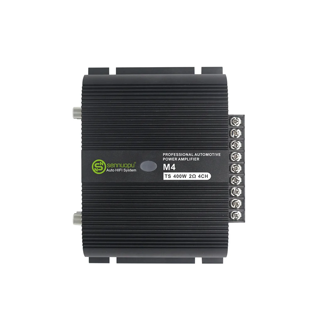 400W 4-Channel Class D Compact Amplifier | Sennuopu 12V/24V Audio Device for Automotive & Marine Vehicles