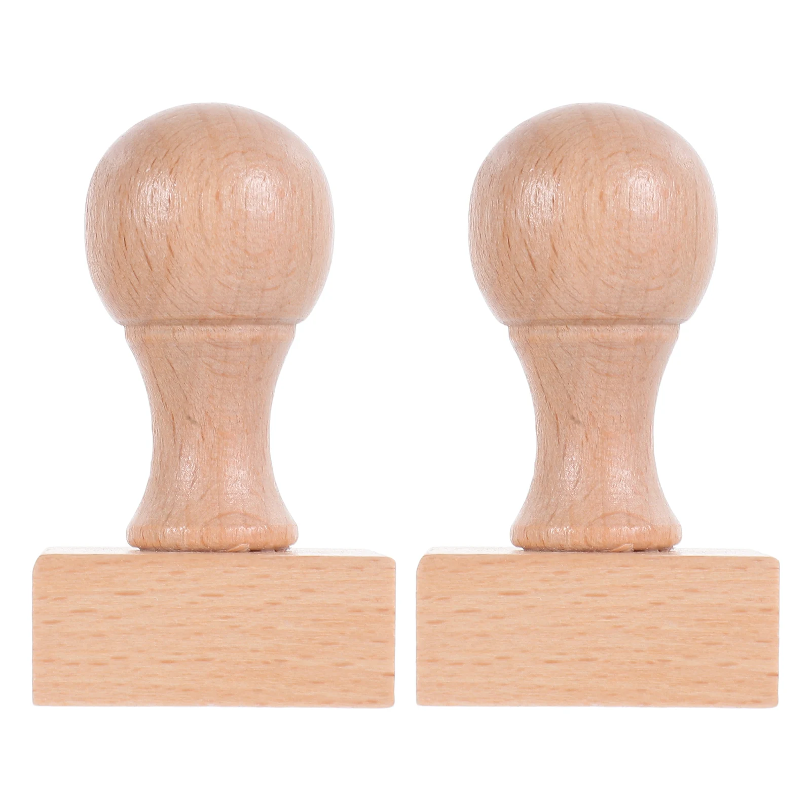 

2Pcs Children Beech Wood Stamps DIY Carving Stamper Craft Handle Wooden Knob Scrapbooking Supplies Stamp Making Tools