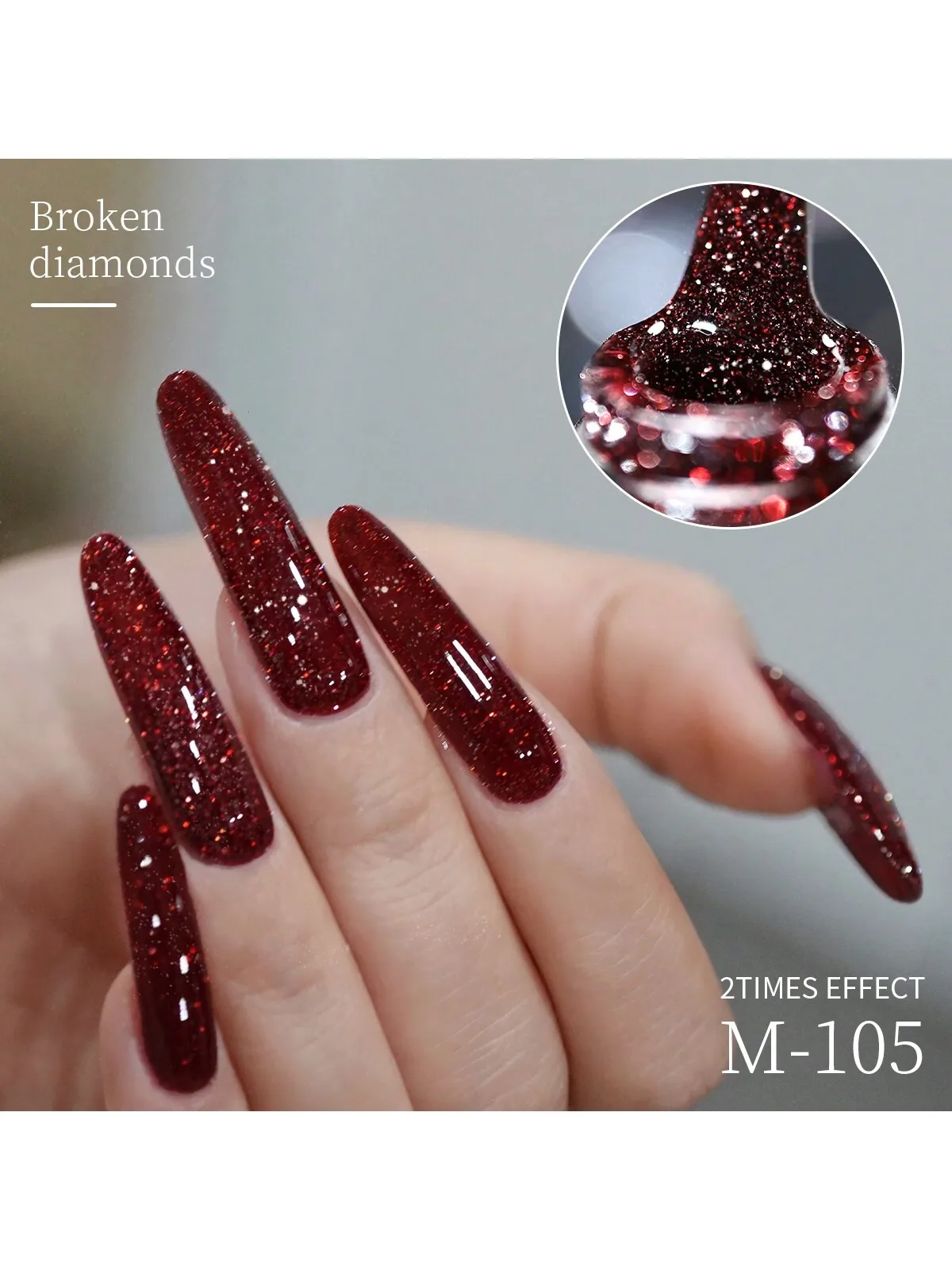 XEIJAYI 5개 크러시드 다이아몬드 할로윈 크리스마스 네일 가을 겨울 젤 네일 폴리쉬 접착제 버스트 글리터 마이야르 브로큰 다이아몬드