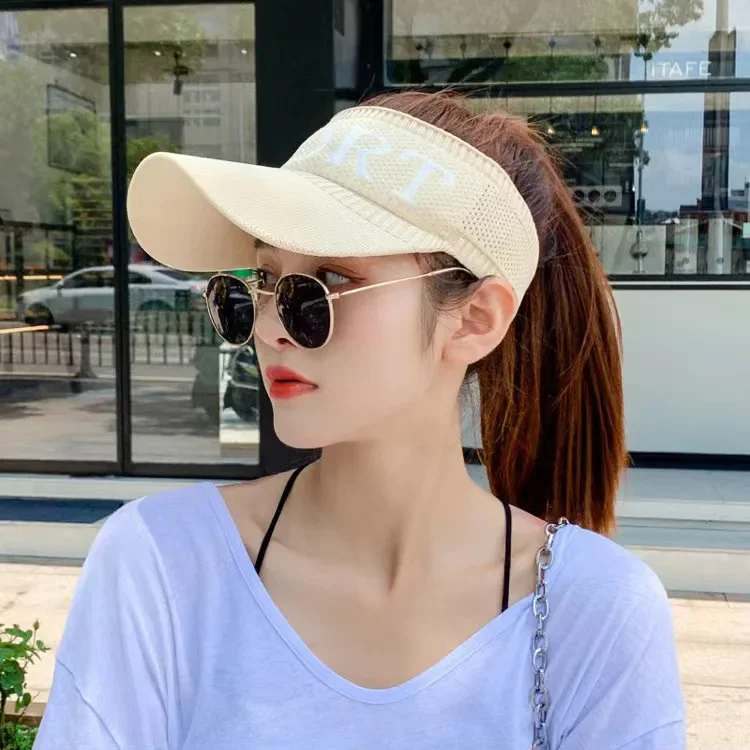 New Fashion Sun Visors Hat for Women Cap Summer Sports Running Tennis Golf Walking Beach Baseball Girl Caps Empty Top