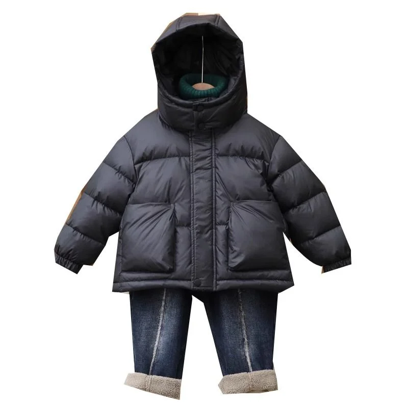 Boys Down and cotton Jacket Windbreak Outerwear 2024 Soft Winter Autumn Warm Cotton Christmas Gift Children\'s Clothing