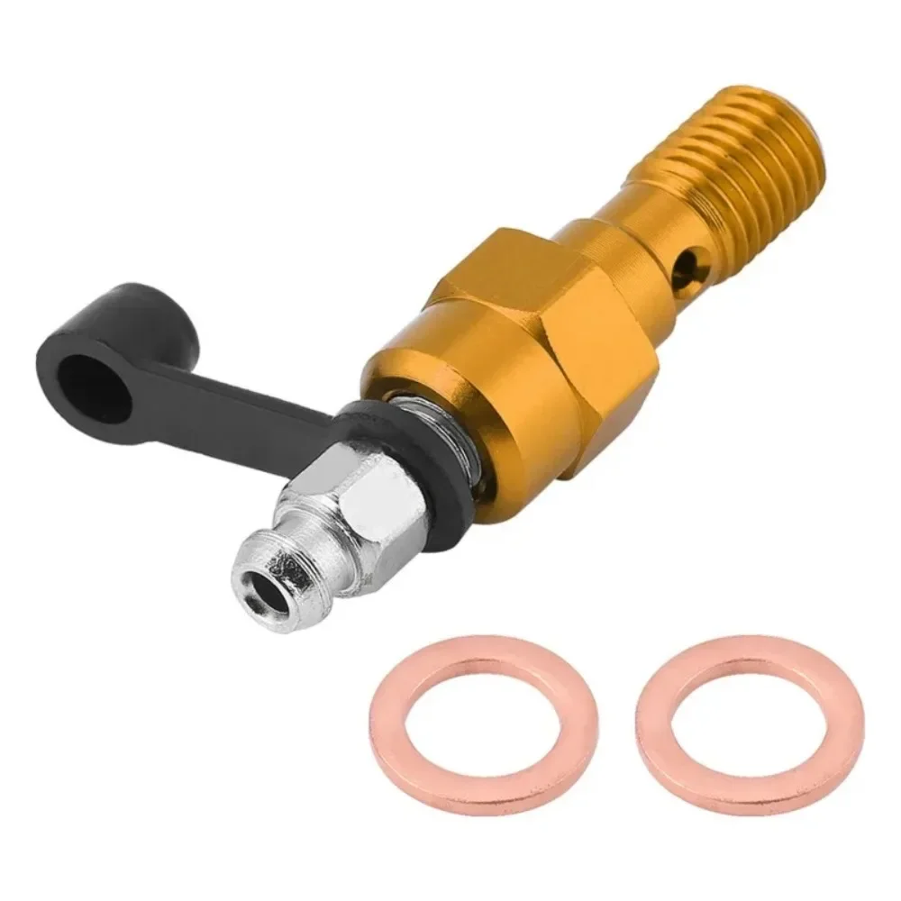 M10x1.0mm Motorcycle Brake Cylinder Caliper Bleed Screw Single Banjo Bolt Replacement of aluminum accessory screws