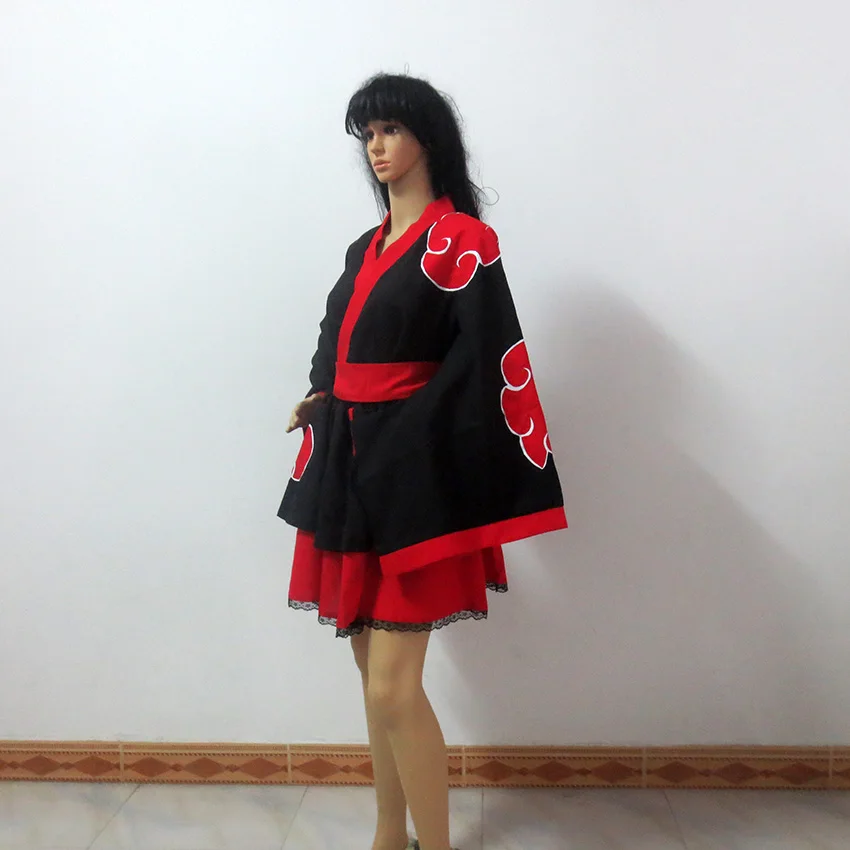 Akatsuki Organization Female Lolita Kimono Cosplay Costume Halloween Party Christmas Uniform Custom Made Any Size