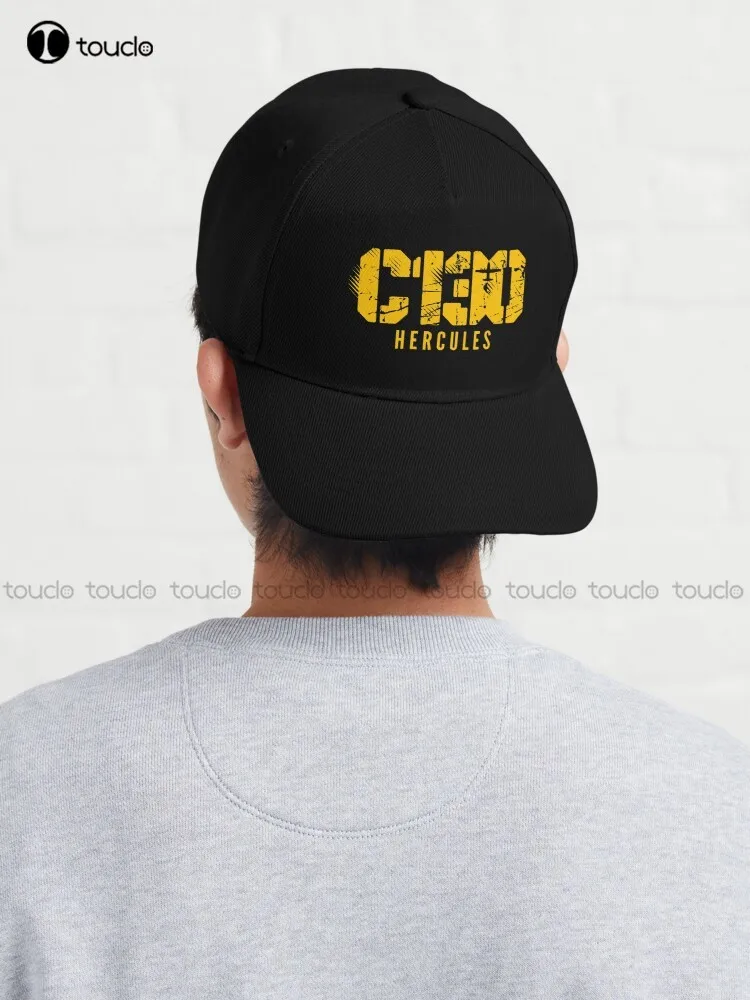 C-130 Hercules Aircraft Pilot | Distressed Us Flag Baseball Cap Ball Cap Personalized Custom Outdoor Cotton Caps Streetwear Gift