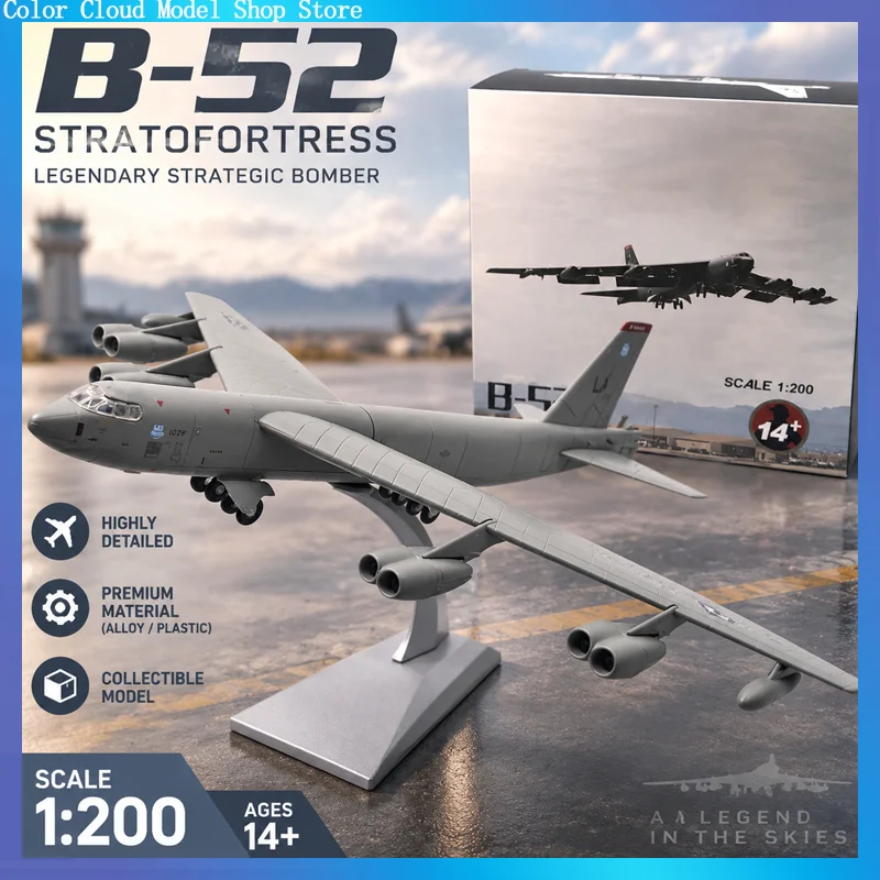 1 200 Scale Us Air Force B 52 Bomber Simulation Alloy Aircraft Model Finished Military Plane Display Collection