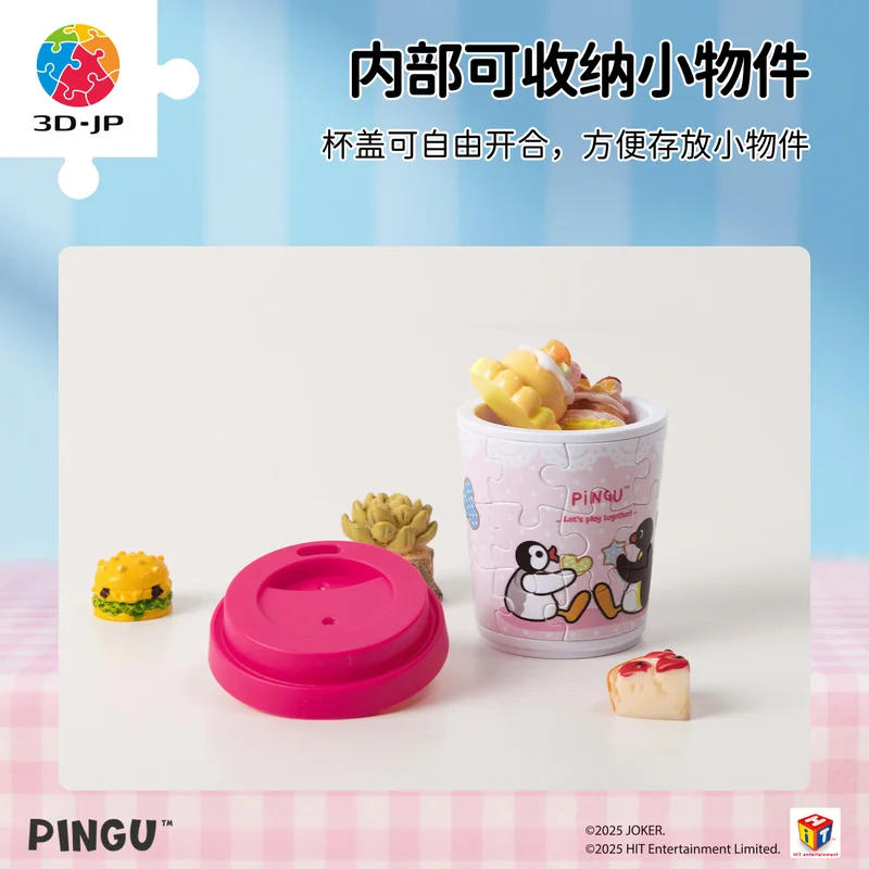 Новая оригинальная слепая коробка Pingu, мини-милая сопровождающая чашка-головоломка, 3d украшение для рабочего стола, игрушки, коллекционные подарки