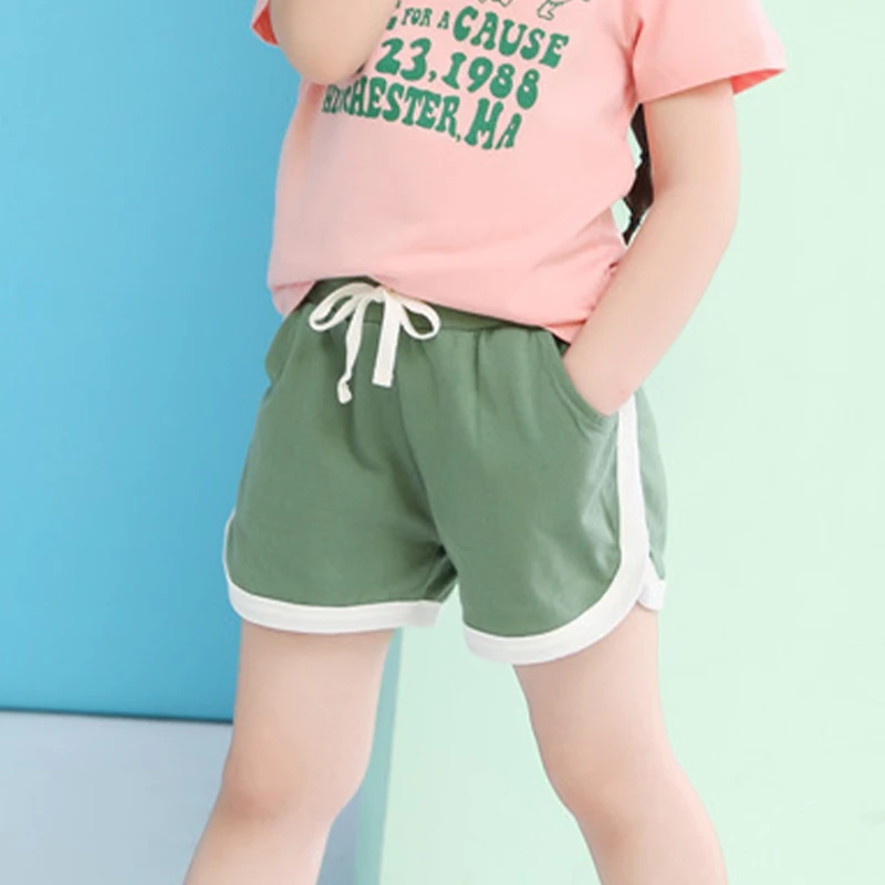 

Baby Short Pants Tethered Summer Sports Pants Boys Girls Children Trousers Baby Solid Color Loose Toddler Pant Newborn Clothes