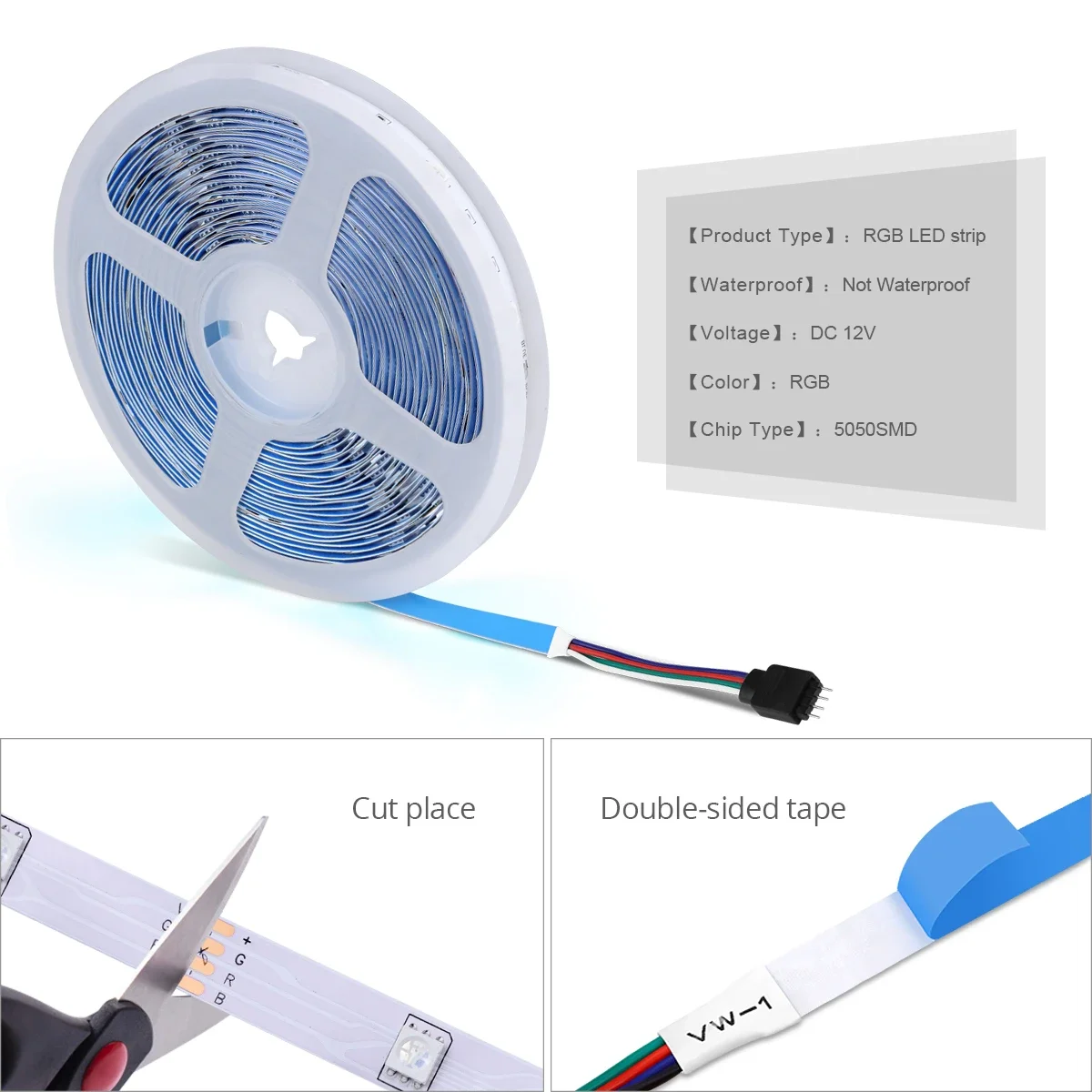 5/10/15/20M Tuya WiFi Wireless Control LED Strip Light RGB 5050 Neon Light Colorful Samrt Voice Control Gaming Room Party Decor