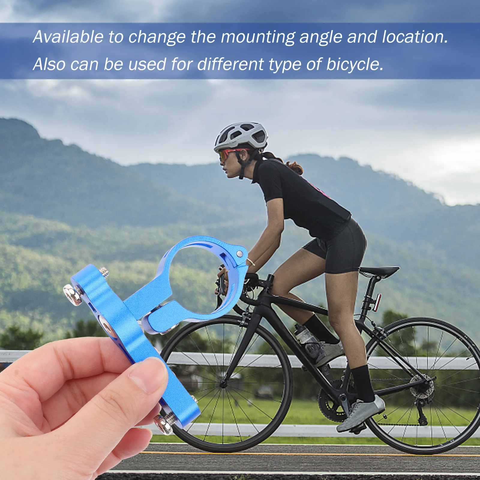 

1Pcs Bottle Holder Adapter Cycling Water Bottle Clamp Aluminum Alloy Kettle Rack Clamp Adjustable Angle Bike Water Cup Rack Base