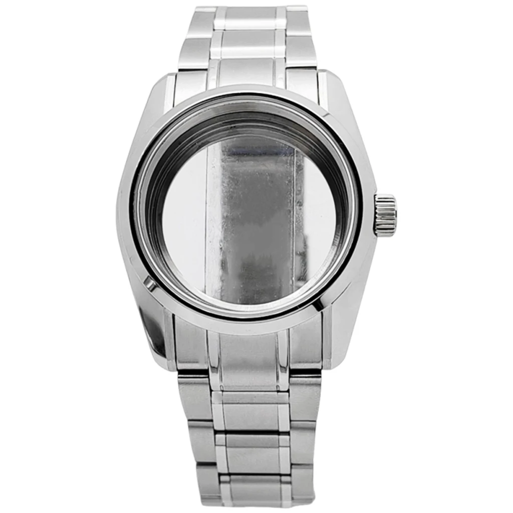 36mm NH35 Watch Case For NH35 NH36 ETA2824 PT5000 ETA 2836 Miyota8215 Silver Stainless Steel Sapphire Glass Automatic Movement