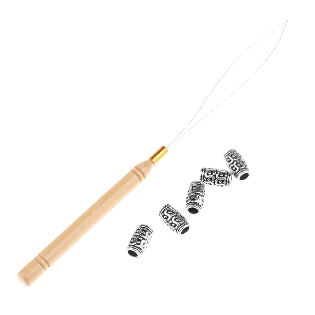 Hair Extension Beads Tibetan Silver Dreadlock Cuffs Hair Braid Rings Styling Accessory for Braided Wigs Ready to Wear
