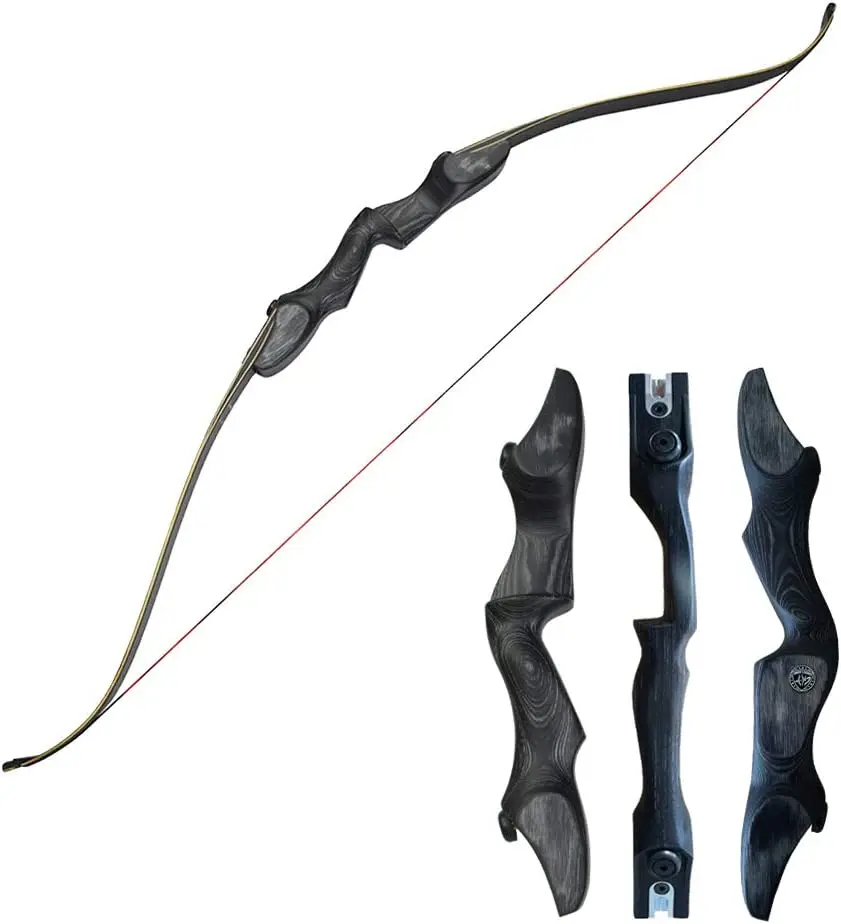 

Archery 60 Inch Takedown Recurve Bow ILF Bow Riser 30lbs-60lbs Right Handed Traditional Bow Hunting Longbow Adult and Beginner