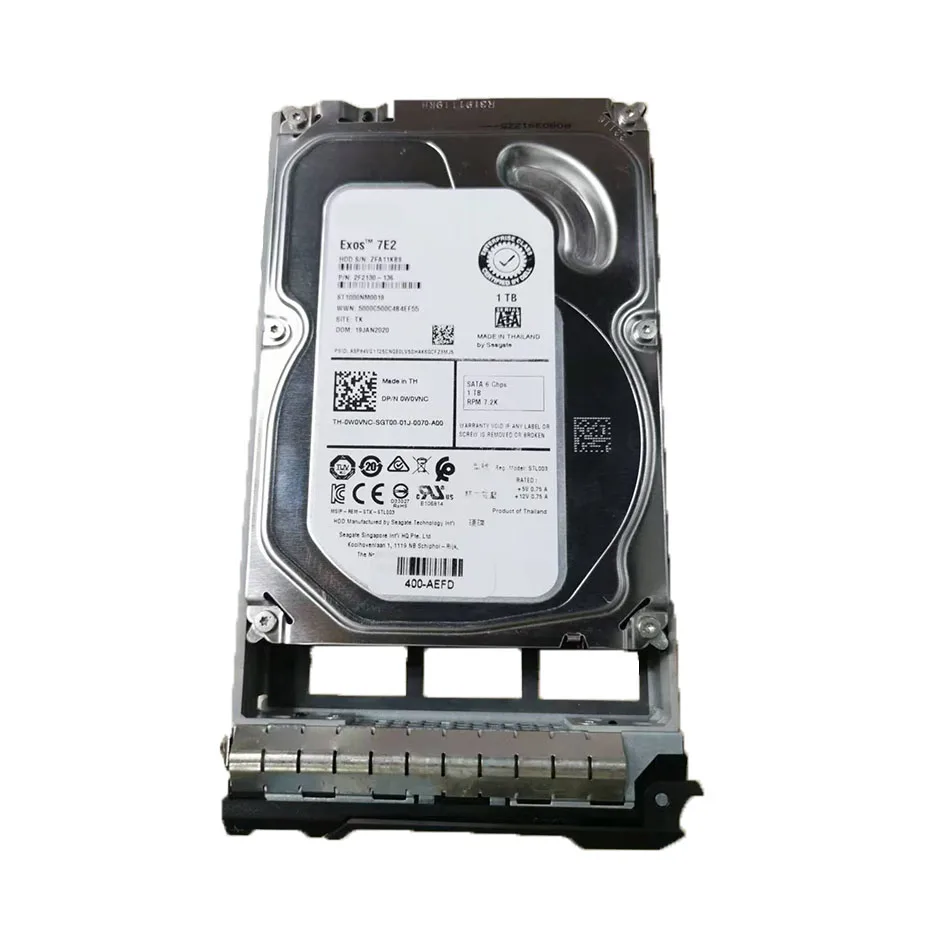 Sata hdd hdd、2f2130-136、0w0vnc、w0vnc、1テラバイト、7.2k、3.5 "、6g