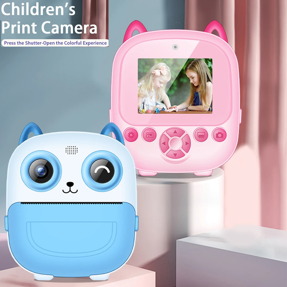 Children Digital Camera 1080P HD Dual Lens Instant Print For Kids Thermal Print Camera Instant Photo Printing Camera Video Toys