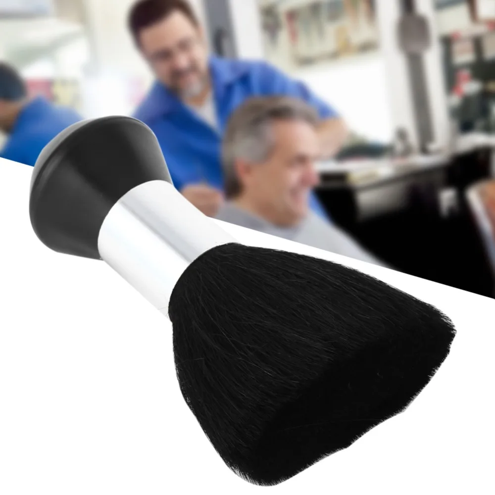 

Styling Tools Soft Neck Duster Brush Black Professional Face Duster Brush PP Compact Barber Hairbrush Barber Use
