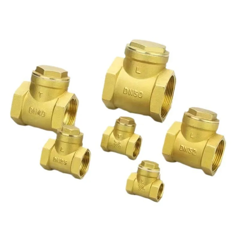 

Brass Horizontal Check Valve Non-Return One-Way Water Meter Valve with Internal Thread DN25 1/2 Inch for Water Pipes