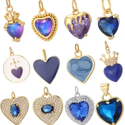 Cute Blue Zircon Charm Dijes Production Earring Designer Bracelet Necklace Pendant Jewelry Making Butterfly Resin Charm Amulet