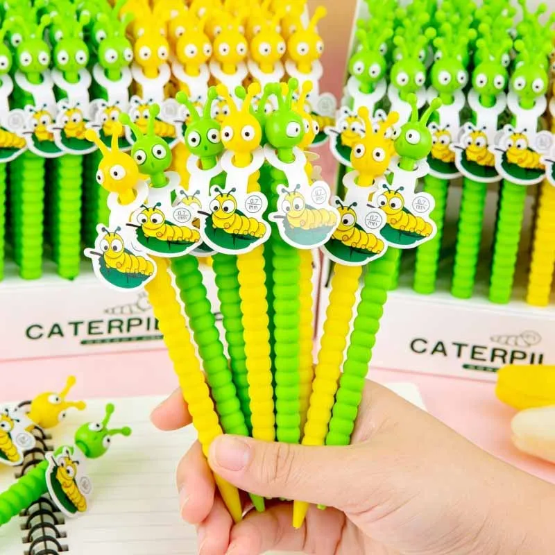 60pcs/lot Creative Caterpillar Mechanical Pencil Cute 0.5/0.7MM Drawing Writing Automatic Pen School Office Supplies - view 2