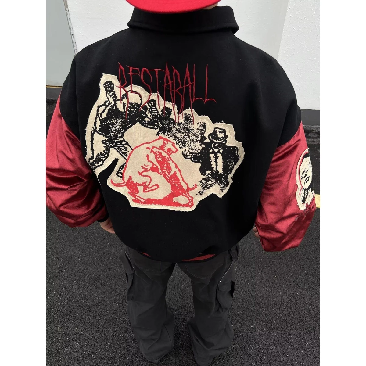 

Свободная мужская куртка Jaet 2024, весенне-осенняя уличная одежда в стиле Харадзюку, модная верхняя одежда High Street Faion, корейская версия, све с манжетами