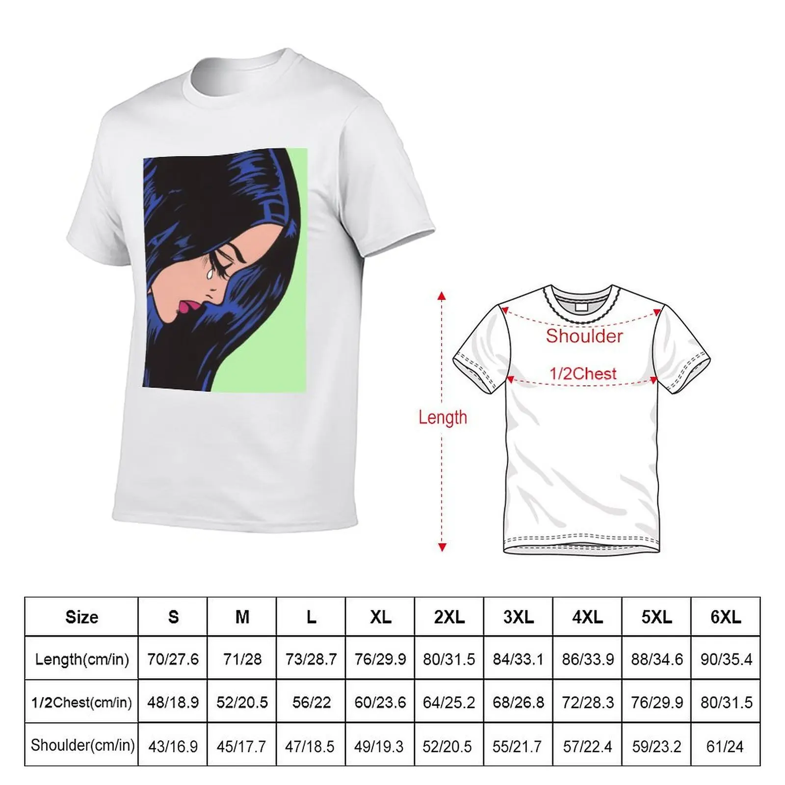 Crying Comic Girl T-Shirt graphic tee shirt vintage clothes mens designer clothes