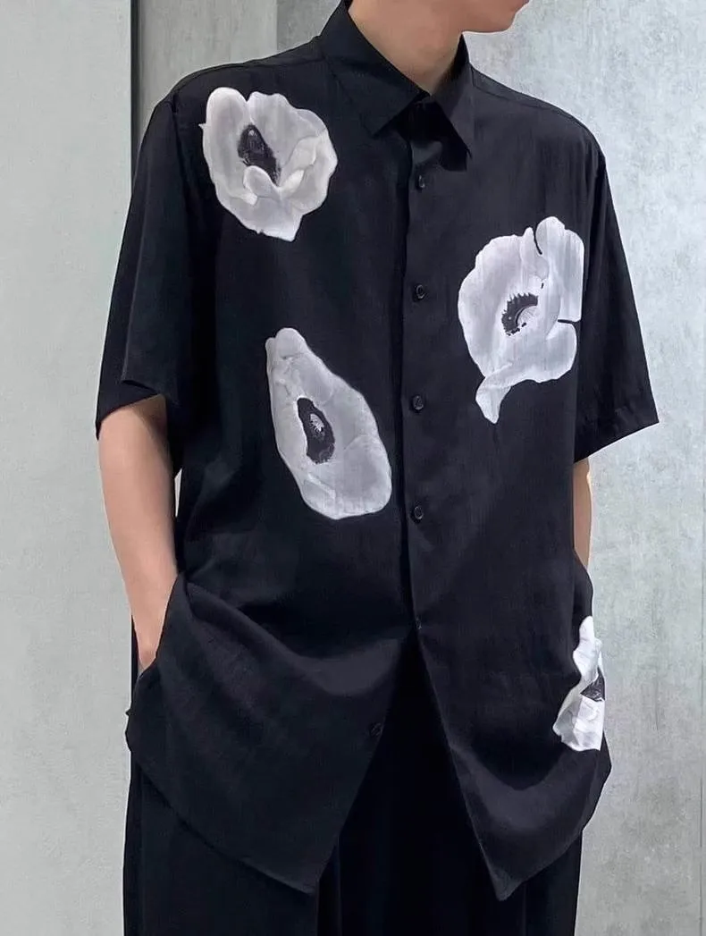 

FANDISHI 2024 new Japanese and Korean style casuals Loose fit Dark winds Men's shirts